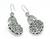 18k White Gold Diamond Sapphire Earrings