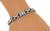Round Cut Diamond Square Cut Sapphire 18k White Gold Bracelet