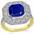 Vintage 3.69ct Sapphire 1.25ct Diamond Engagement Ring