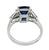 Platinum Diamond Sapphire Engagement Ring