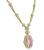 Estate 35.00ct Kunzite 5.00ct Diamond Gold Necklace