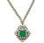 Estate 4.00ct Colombian Emerald 15.00ct Diamond Pendant Necklace