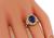 Oval Cut Sapphire Diamond 14k Yellow Gold Ring