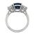 Platinum Diamond Sapphire Engagement Ring