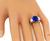 Oval Cut Sapphire Oval Cut Diamond Platinum Engagement Ring