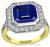 Vintage 4.03ct Sapphire 1.00ct Diamond Gold Engagement Ring