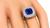 Cushion Cut Ceylon Sapphire Round Cut Diamond Platinum Engagement Ring