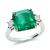 Estate AGL Certified 4.24ct Emerald Diamond Engagement Ring