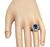 Oval Cut Sapphire Round and Baguette Cut Diamond Platinum Engagement Ring