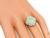 Oval Cut Opal Pear and Round Cut Diamond Platinum Ring