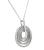Round Cut Diamond 14k White Gold Pendant Necklace