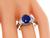 Cushion Cut Sapphire Diamond Platinum Engagement Ring