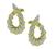 Round Cut Diamond 18k Yellow and White Gold Earrings
