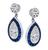 Estate GIA Certified 4.76cttw Diamond Sapphire Dangling Earrings