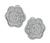 Baguette and Round Cut Diamond 18k White Gold Earrings