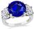 5.03ct Ceylon Sapphire 2.03ct Diamond Anniversary Ring