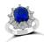 Estate 5.13ct Sapphire 1.50ct Diamond Engagement Ring