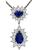 Estate 5.22ct Sapphire 4.50ct Diamond Pendant Necklace