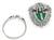 Diamond Emerald Platinum Ring Pendant