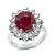 Estate 5.41ct Ruby 1.80ct Diamond Engagement Ring