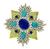 Diamond Lapis Turquoise Pin Pendant
