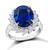 Estate 5.66ct Sapphire 0.89ct Diamond Engagement Ring