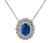 Sapphire Diamond Earrings and Pendant Set