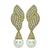 Estate 6.00ct Diamond Pearl Gold Day and Night Earrings