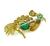 Emerald Sapphire Gold Pin