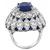 Platinum Diamond Sapphire Ring