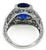 Platinum Sapphire Diamond Engagement Ring