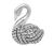 Diamond Gold Swan Pin