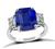 Estate 6.76ct Ceylon Sapphire GIA Certified 1.22ct Diamond Engagement Ring