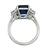 Emerald Cut Sapphire Emerald Cut Diamond Platinum Engagement Ring