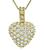 Round Cut Diamond 18k Yellow Gold Heart Pendant