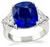 Estate C. Dunaigre Certified 7.21ct Sapphire 0.90ct Diamond Engagement Ring