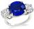 Estate 7.61ct Ceylon Sapphire 2.02ct Diamond Anniversary Ring