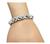 Round and Baguette Cut Diamond 14k White Gold Bracelet