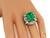 Emerald Cut Emerald Baguette Marquise and Round Cut Diamond Platinum Ring