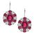 Estate 8.23ct Center Rubellite 2.40ct Diamond Earrings