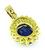 18k Gold Diamond Sapphire Pendant