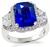 Estate AGL Certified 8.13ct Sapphire 2.30ct Diamond Engagement Ring