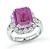 Estate GIA 4.60ct No Heat Pink Sapphire 1.19ct Diamond Engagement Ring