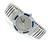 Estate Roberge 2.00ct Diamond 0.75ct Sapphire White Gold Quartz Watch