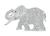 Estate 3.50ct Diamond White Gold Elephant Pin