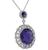 Estate 21.69ct Amethyst 1.75ct Diamond Pendant Necklace