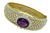 Estate 15.00ct Amethyst 4.50ct Diamond Gold Bangle