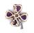 14k Gold Diamond Amethyst Pin