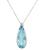 Estate 20.00ct Aquamarine 1.00ct Diamond Pendant Necklace