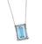 14k White Gold Aquamarine Necklace